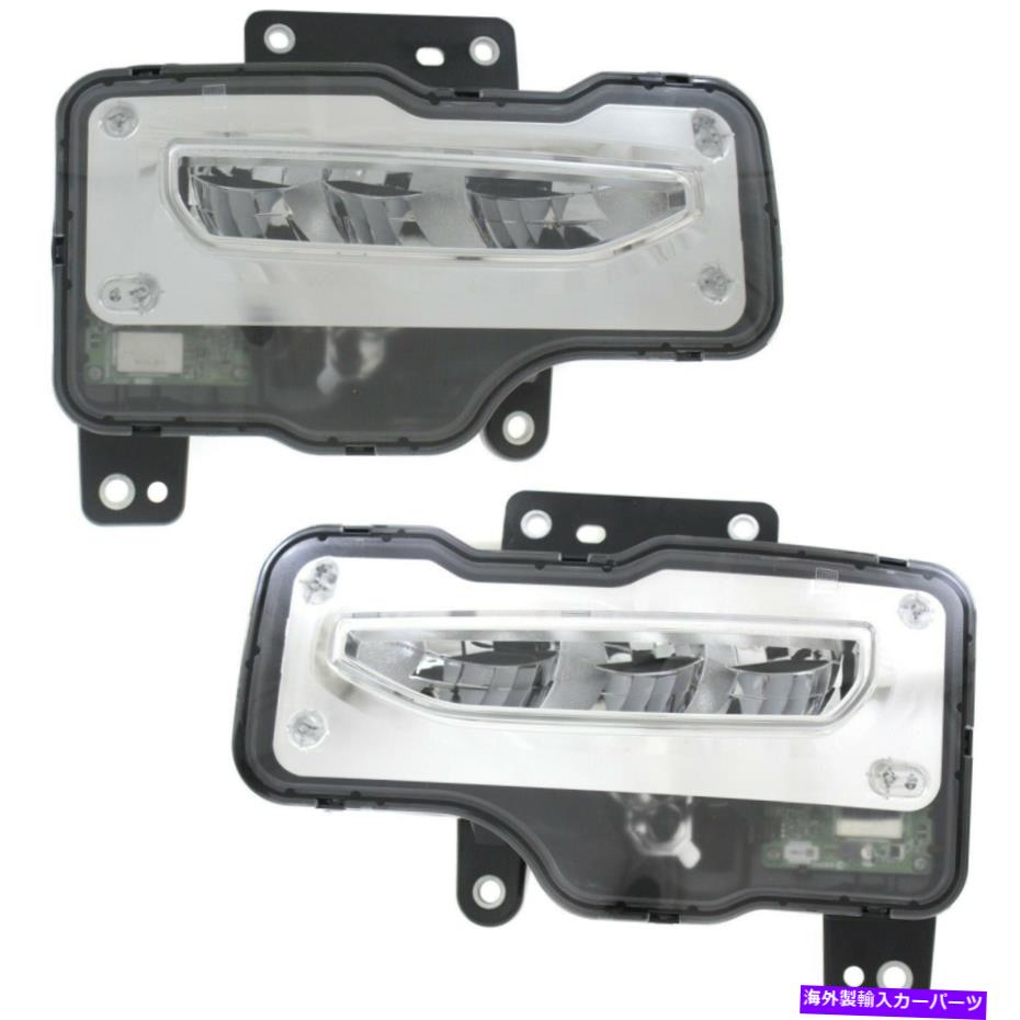 フォグライト 2016-2018のフォグライトGMC Sierra 1500 2つのフロントドライバーと助手席側のセット Fog Light For 2016-2018 GMC Sierra 1500 Set of 2 Front Driver and Passenger Side【並行輸入品】
