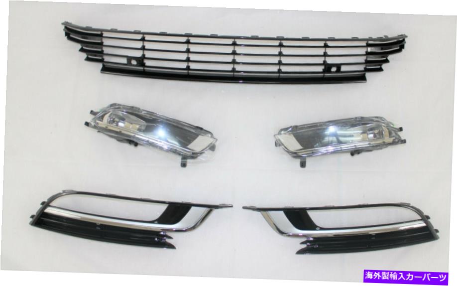 フォグライト 2013 -17 CCフロントバンパー低いグリルフォグライトベゼルセット5 PCの交換 replacement for 2013 -17 CC front bumper lower grille fog light bezel set 5 pc【並行輸入品】 61,166円