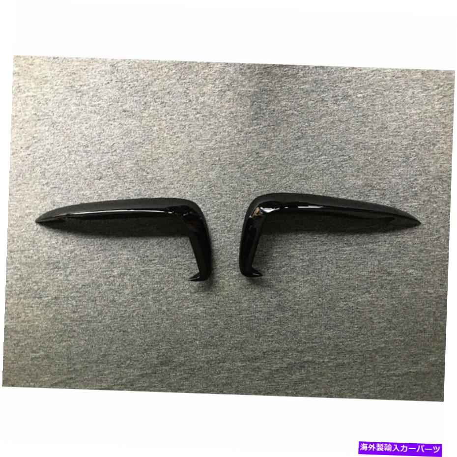 フォグライト 光沢のある黒いFRPフロントフォグライトランプ眉毛カバー17-19アウディA3 S3のためのトリム Glossy Black FRP Front Fog Light Lamp Eyebrow Cover Trim For 17-19 Audi A3 S3【並行輸入品】