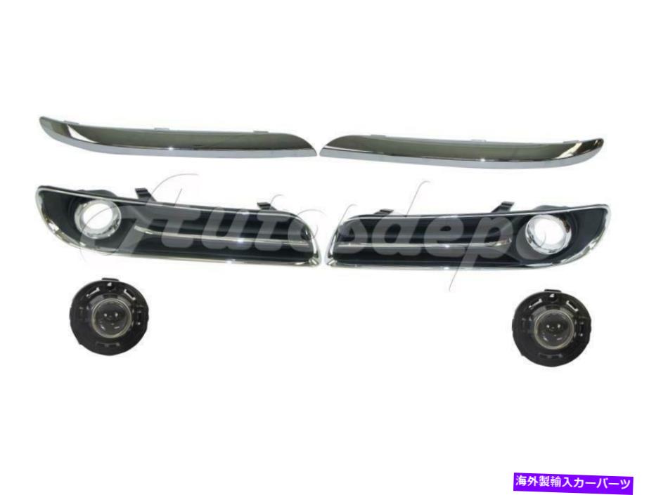 フォグライト クライスラー300セダン2011-2014用フロントバンパークロムトリムフォグライトベゼル6PCS FRONT BUMPER CHROME TRIM FOG LIGHT BEZEL 6PCS For CHRYSLER 300 SEDAN 2011-2014【並行輸入品】