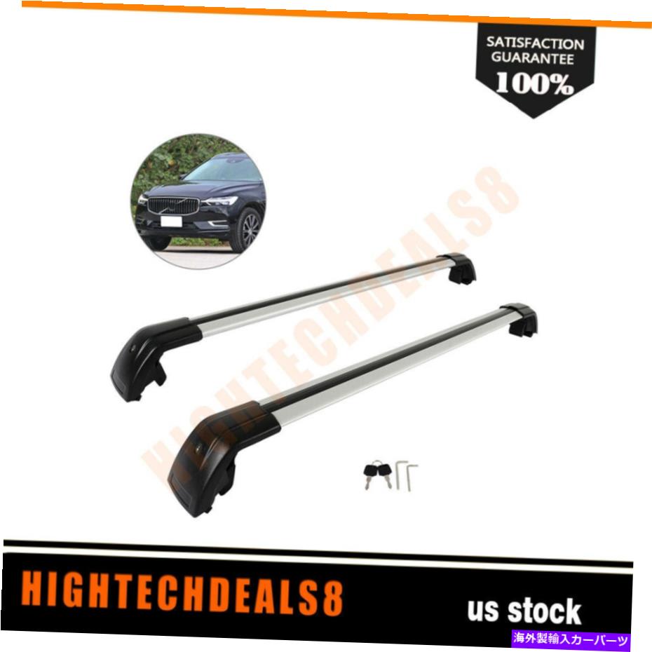 ルーフキャリア シルバーフィットボルボXC60 2013-2018ルーフラッククロスバーアルミルールクロスバーセット Silver Fits Volvo XC60 2013-2018 Roof Rack Cross Bar Aluminum Rails Crossbar Set【並行輸入品】