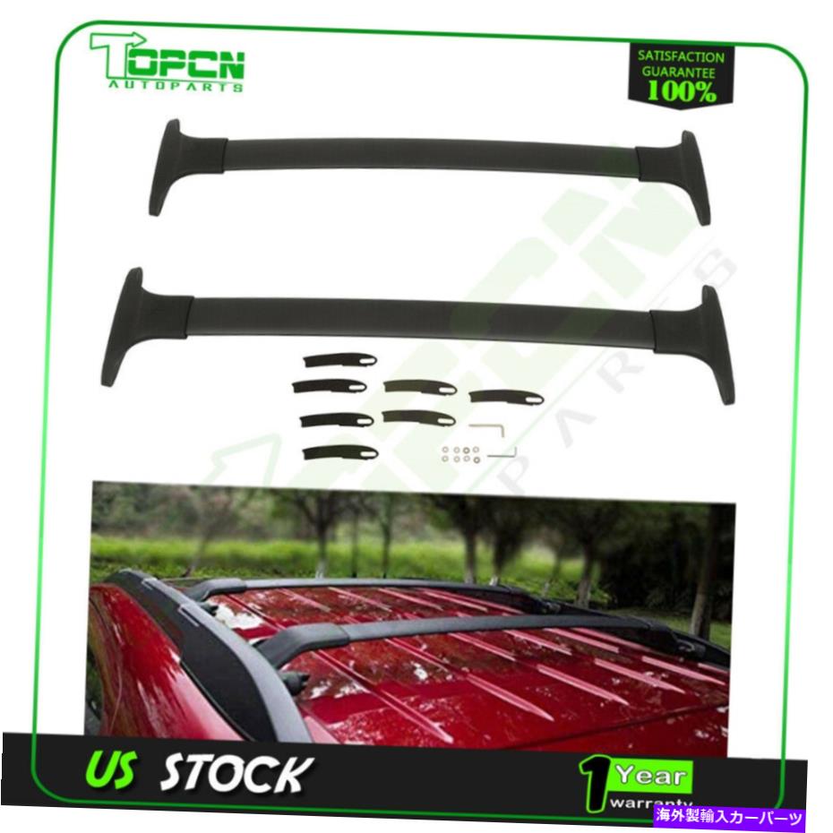ルーフキャリア フォードエコスポーツ13-20ルーフラックトップクロスバークロスバーキットアルミニウムブラック For Ford Ecosport 13-20 Roof Rack Top Cross Bar CrossBar Kit Aluminum Black【並行輸入品】
