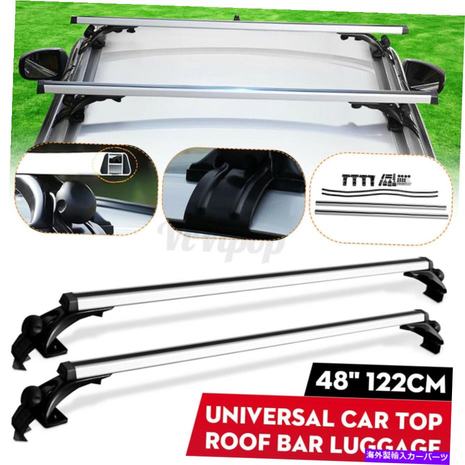 ルーフキャリア 48 ''ユニバーサルカーオートトップルーフラッククロスチューブバー貨物荷物キャリア 48'' Universal Car Auto Top Roof Rack Cross Tube Bars Cargo Luggage Carrier【並行輸入品】