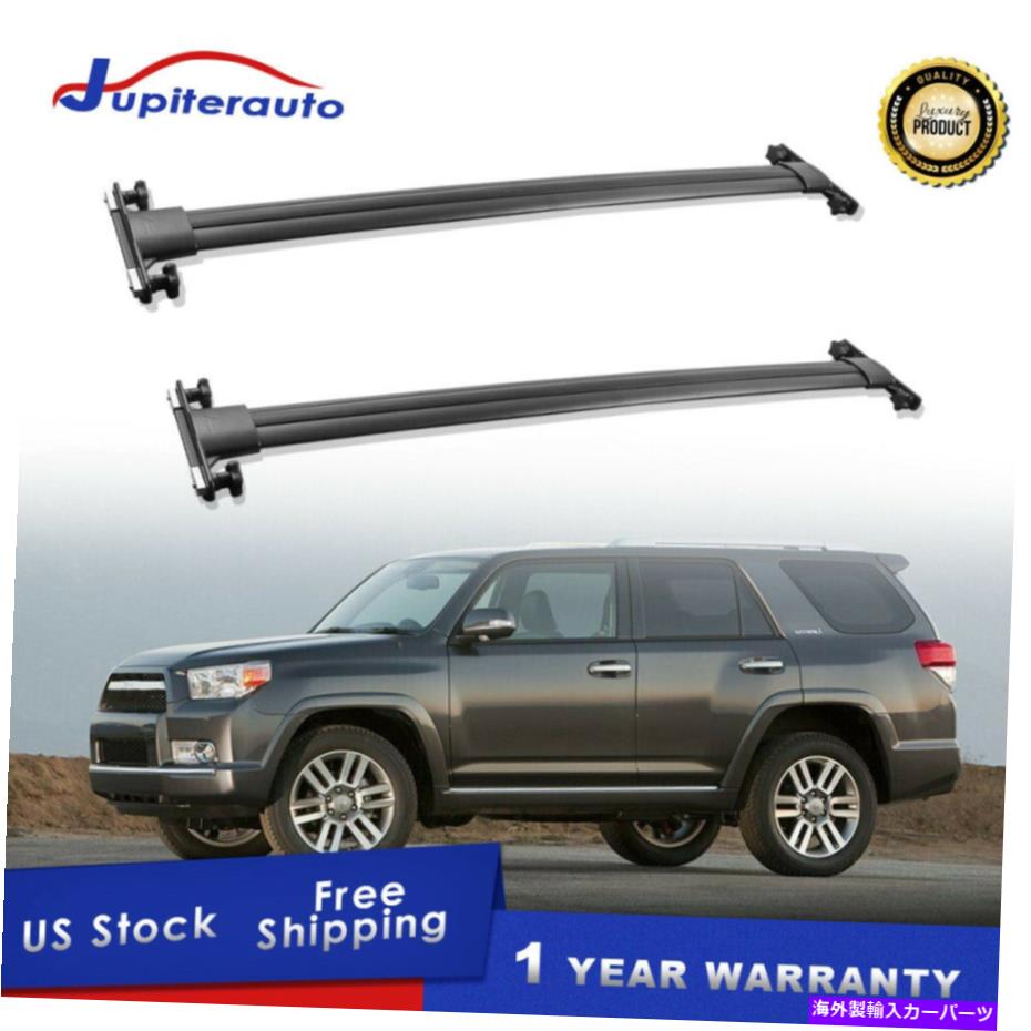 ルーフキャリア セット（2）2010-19トヨタ4ランナースポーツユーティリティ4ドアのルーフラックレールクロスバー Set(2) Roof Rack Rail Cross Bar For 2010-19 Toyota 4Runner Sport Utility 4-Door【並行輸入品】