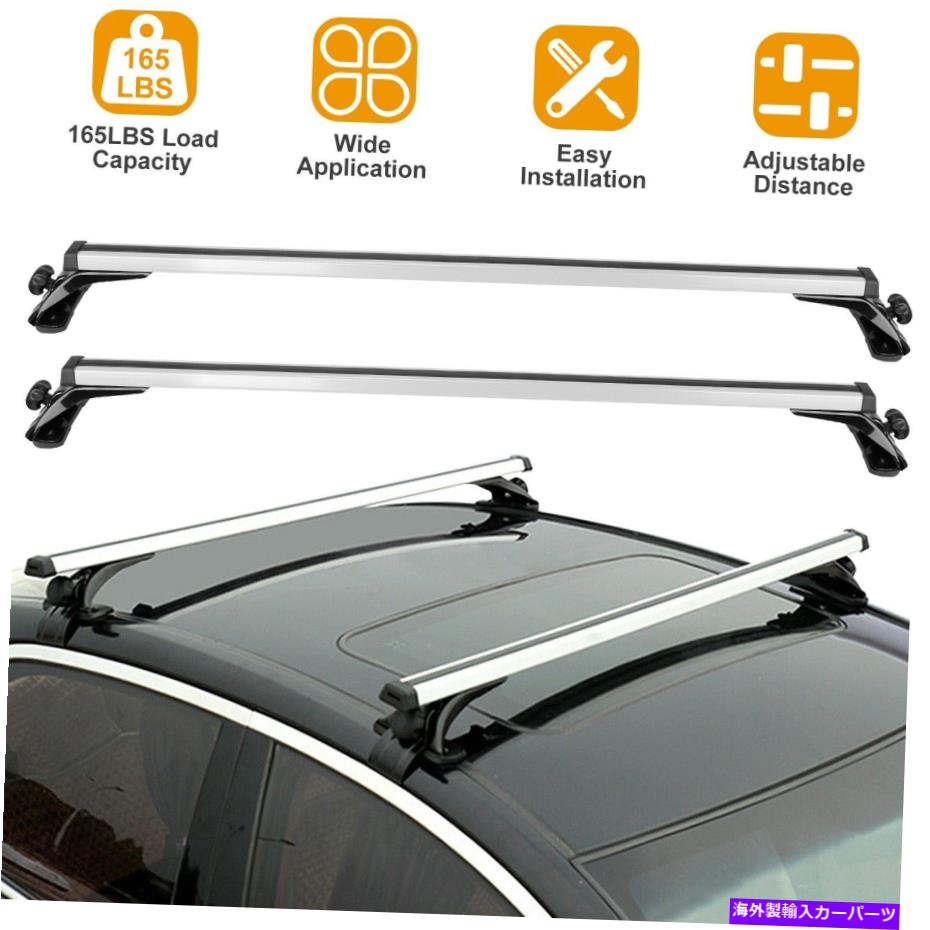 ルーフキャリア ユニバーサルトップルーフラッククロスバーキット貨物キャリアアルミニウムクロスバーラック47インチ Universal Top Roof Rack Cross Bar KIT Cargo Carrier Aluminum Crossbar Rack 47in【並行輸入品】