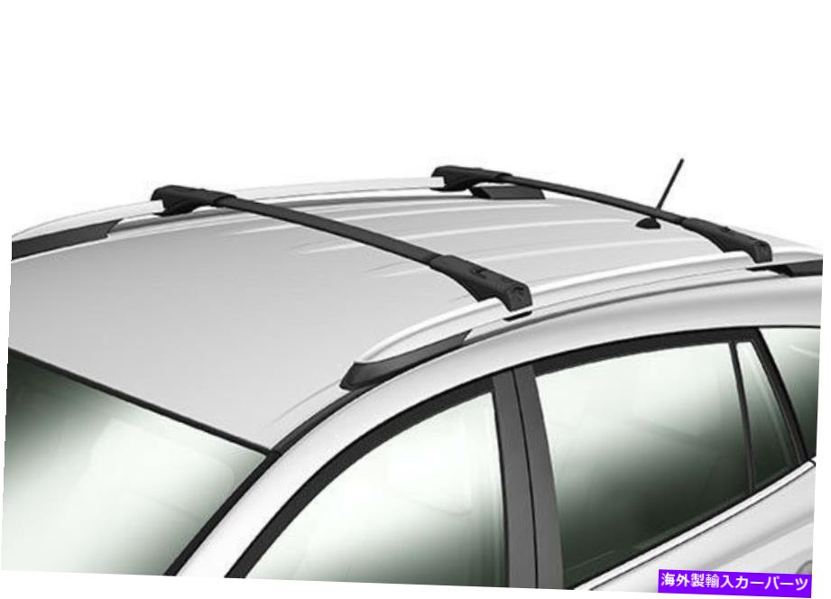 ルーフキャリア 13-18のトヨタRAV4ブラックルーフラッククロスバー荷物キャリアバーOEスタイル For 13-18 Toyota RAV4 Black Roof Rack Cross Bar Luggage Carrier Bar OE Style【並行輸入品】