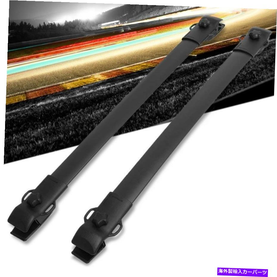 ルーフキャリア 11-18シエナのための黒いアルミニウムボルトオンボルトオンボルトルーフラックレールクロスバー Black Aluminum Bolt-On Bolt-On Top Roof Rack Rail Cross Bar For 11-18 Sienna【並行輸入品】