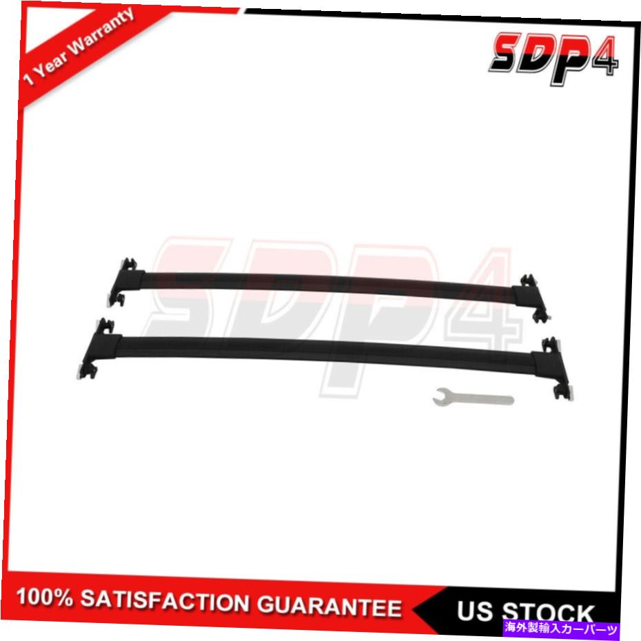 ルーフキャリア ペアルーフラックトップレール2014年9月9日のトヨタハイランダーブラックのためのクロスバー Pair Roof Rack Top Rails Luggage Cross Bar For 09-2014 TOYOTA HIGHLANDER Black【並行輸入品】