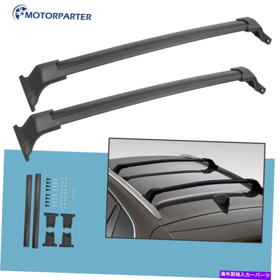 ルーフキャリア 16 17ビュイックエンゲージキャリアブラック2pcsのクロスバートップルーフラック Cross Bar Top Roof Rack For 16 17 Buick Envision Luggage Carrier Black 2pcs【並行輸入品】