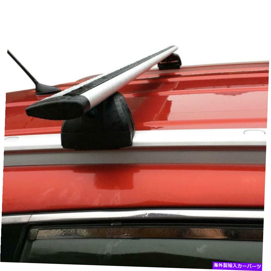 ルーフキャリア アルミニウムルーフラッククロスバートップ荷物キャリアユニバーサル負荷容量130ポンド Aluminum Roof Rack Cross Bar Top Luggage Carrier Universal Load Capacity 130lbs【並行輸入品】