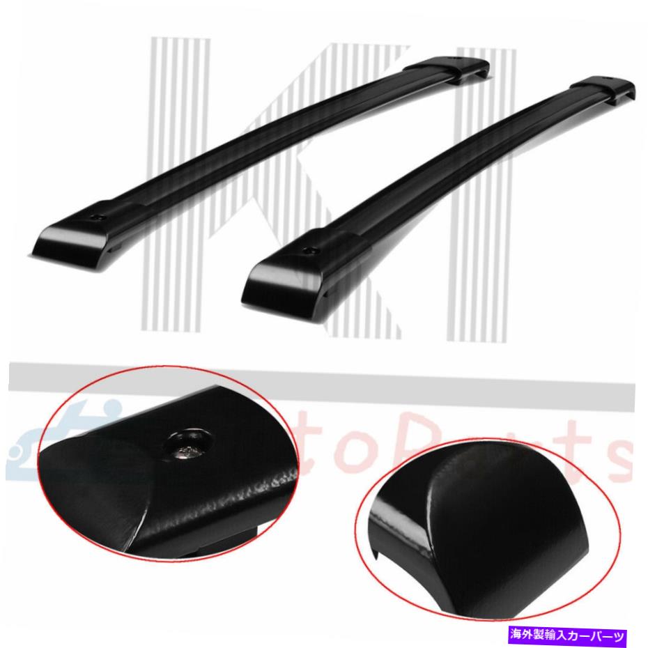 ルーフキャリア 2005-10ホンダオデッセイブラックのペアルーフラック貨物キャリアクロスバークロスバークロスバー Pair Roof Rack Cargo Carrier Cross Bar Crossbars For 2005-10 Honda Odyssey Black【並行輸入品】