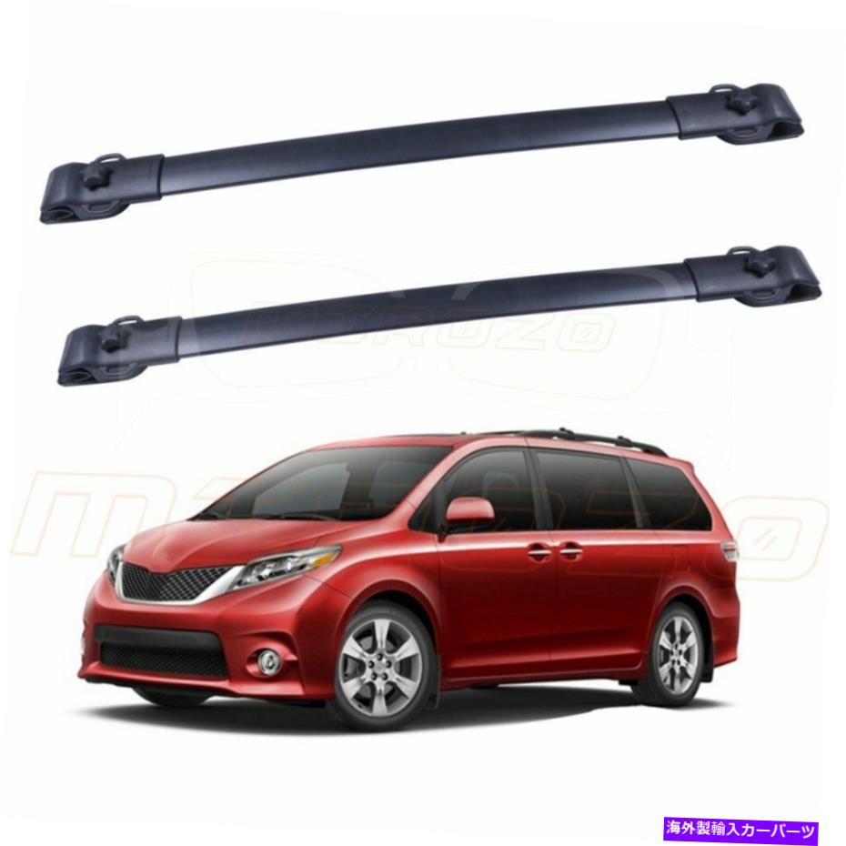 ルーフキャリア 11-18トヨタシエナペアアルミニウムOEスタイルボルトオンルーフラックレールクロスバー Fits 11-18 TOYOTA SIENNA PAIR ALUMINUM OE STYLE BOLT-ON ROOF RACK RAIL CROSS BAR【並行輸入品】