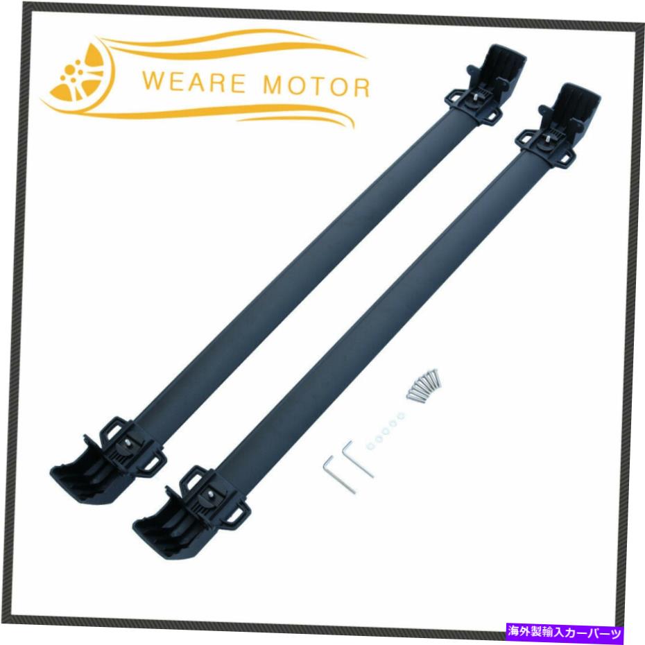 ルーフキャリア 2011年から2016年のジープコンパスのブラックルーフクロスバーラック荷物キャリア Pair Black Roof Cross Bars Rack Luggage Carrier For 2011-2016 Jeep Compass【並行輸入品】