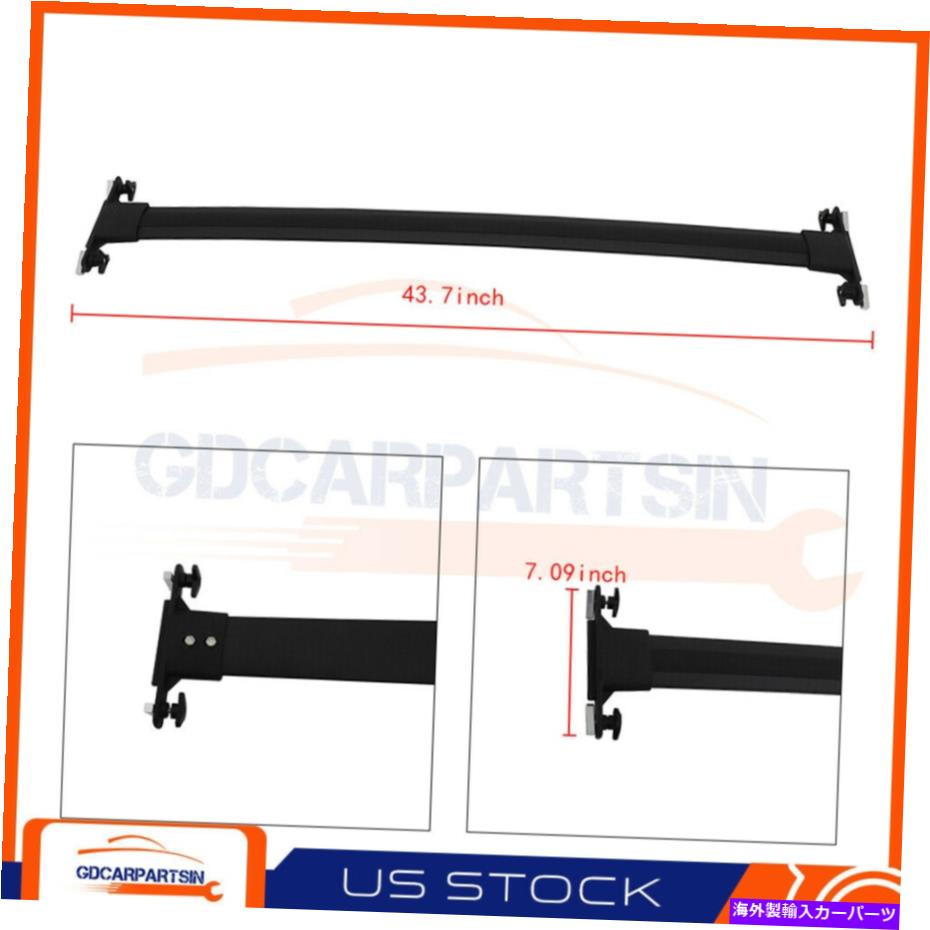 ルーフキャリア フィットトヨタハイランダー2009-2014ルーフラッククロスバー荷物ブラックアルミニウムレール Fit TOYOTA HIGHLANDER 2009-2014 Roof Rack Cross Bars Luggage Black Aluminum Rail【並行輸入品】