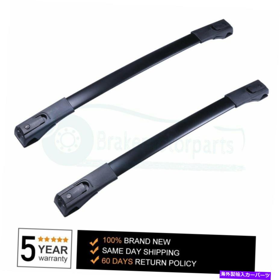 ルーフキャリア フィット13-16トヨタRAV4ブラックトップルーフラッククロスバーアルミニウムUSファーストシップ For Fits 13-16 Toyota RAV4 Black Top Roof Rack Cross Bar Aluminum Us Fast Ship【並行輸入品】