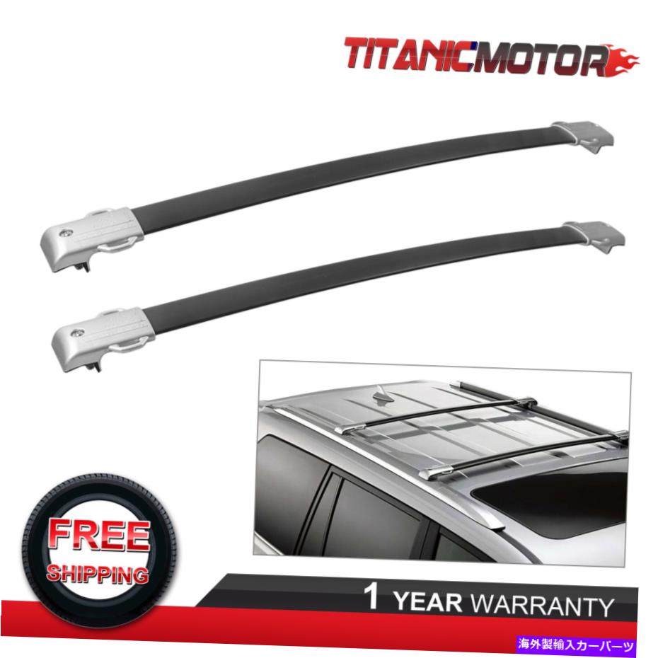 ルーフキャリア 2010-2021レクサスGX460のフロント荷物キャリアルーフラッククロスバー Pair Front & Rear Luggage Carrier Roof Rack Cross Bars For 2010-2021 Lexus GX460【並行輸入品】