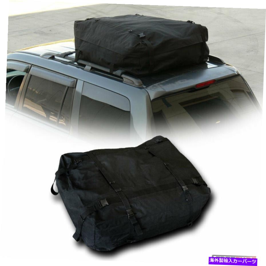 ルーフキャリア 黒い防水雨プルーフルーフトップカーゴラックキャリアバッグストレージw/ストラップS03 Black Waterproof Rainproof Roof Top Cargo Rack Carrier Bag Storage w/Straps S03【並行輸入品】