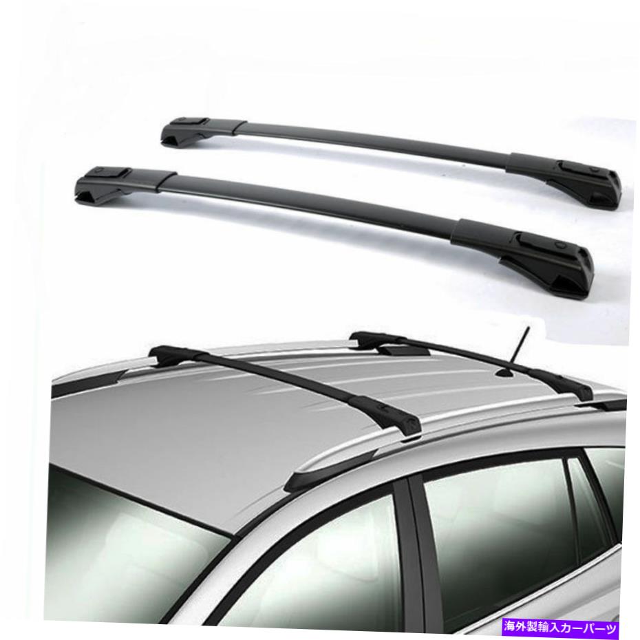 ルーフキャリア 13-18のトヨタRAV4 OEスタイルルーフラッククロスバーブラック2PCS For 13-18 Toyota RAV4 OE Style Roof Rack Cross Bars Black 2Pcs【並行輸入品】