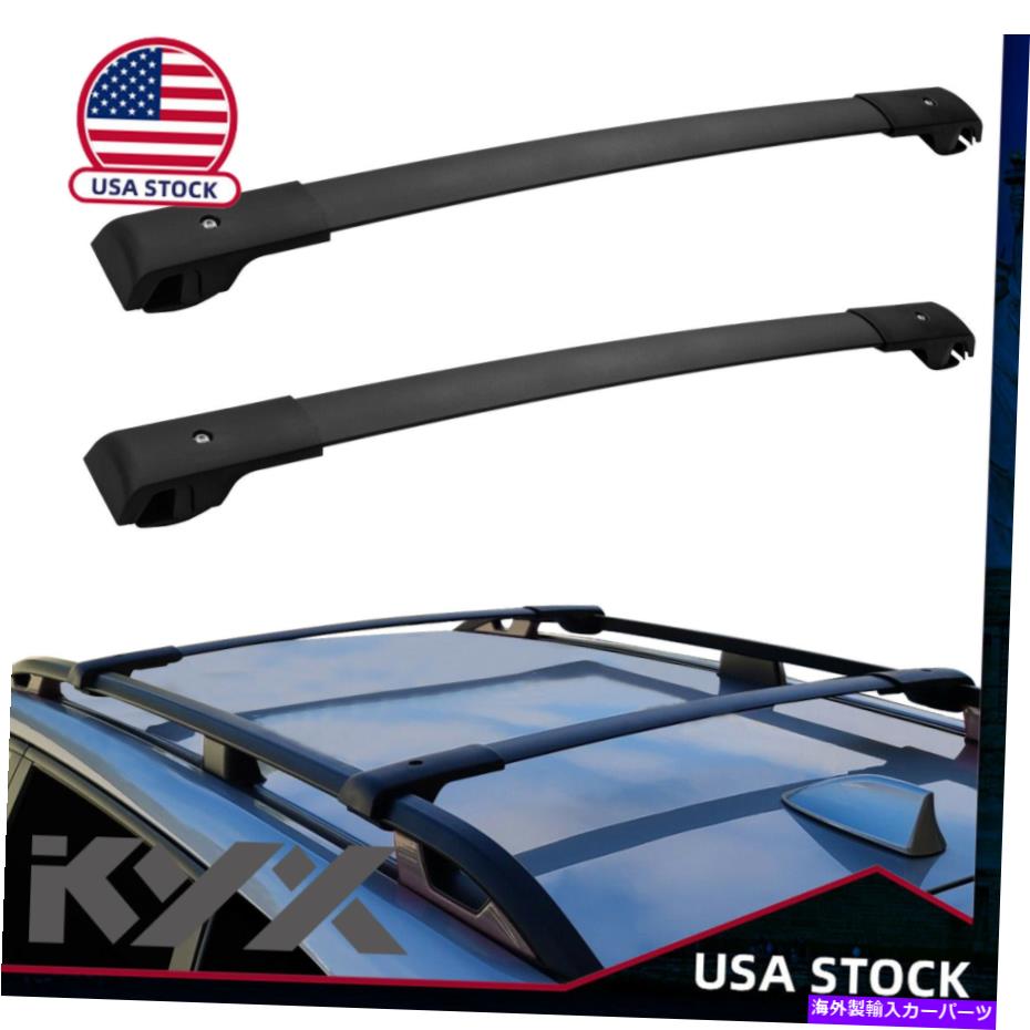 ルーフキャリア 2014-2018のクロスバーバージュルーフラックレールキャリア Cross Bar Baggage Roof Rack Rail Carrier For 2014-2018 Subaru Forester Black US【並行輸入品】