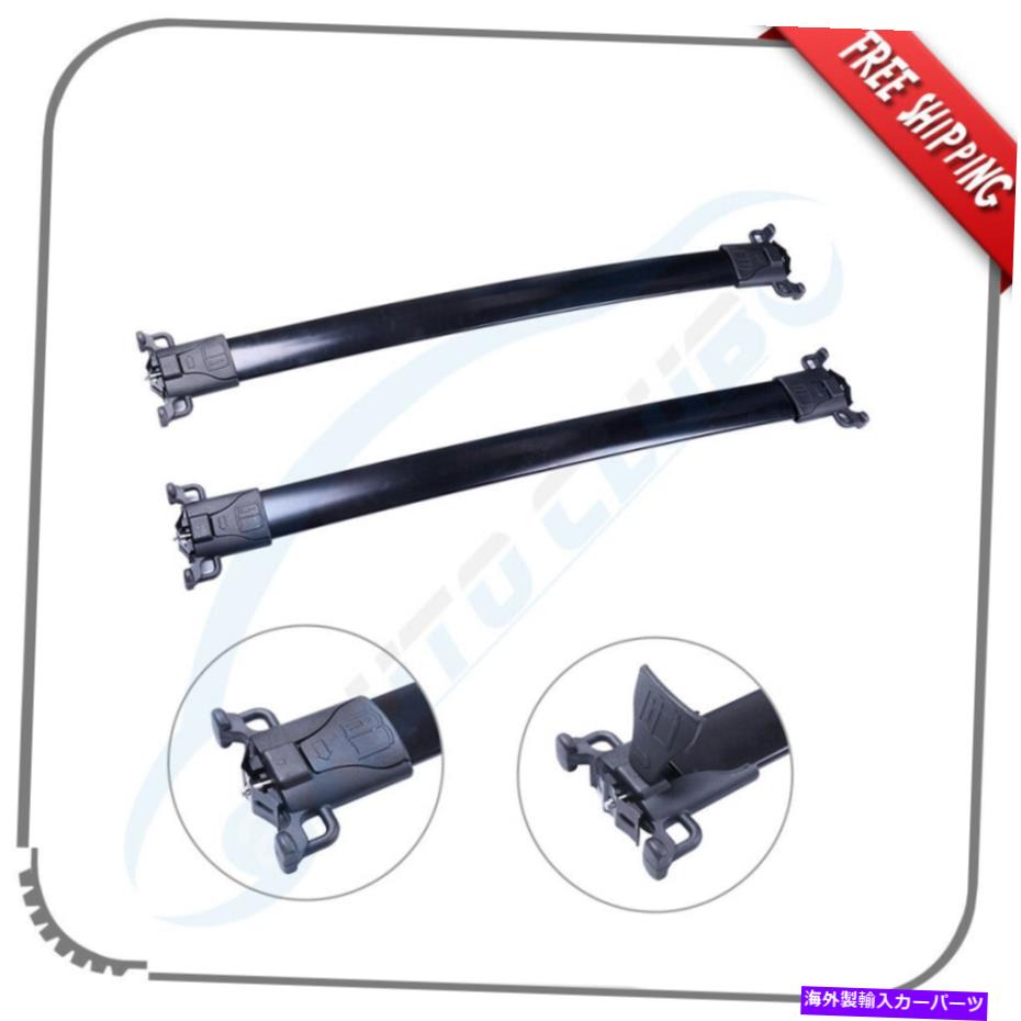 ルーフキャリア 2010-2017シボレーequinox/GMCテレインルーフラッククロスバーブラックキャリア For 2010-2017 Chevrolet Equinox/GMC Terrain Roof Rack Cross Bars Black Carrier【並行輸入品】