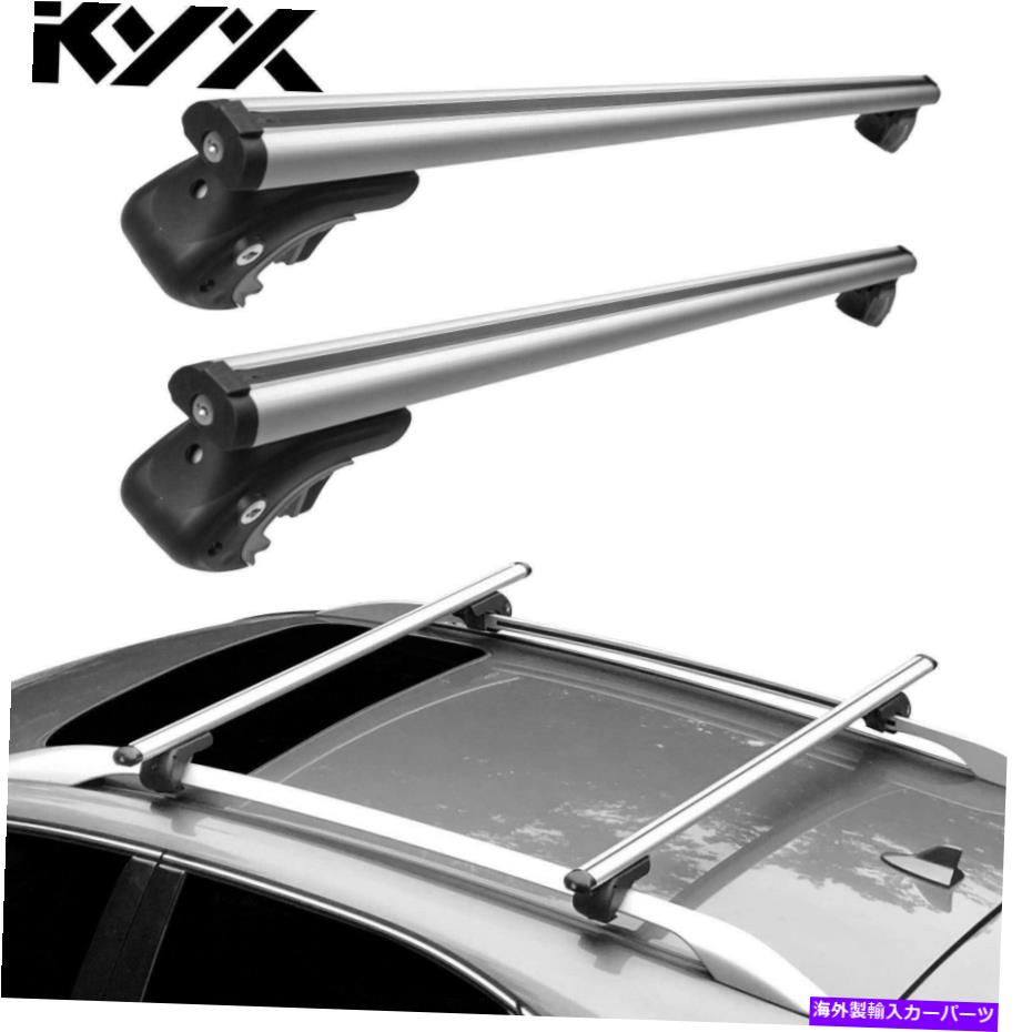 ルーフキャリア 上昇したサイドレールペア2ユニバーサルルーフラッククロスバー最大44インチ幅 For Raised Side Rails Pair 2 Universal Roof Rack Cross Bar Maximum 44\