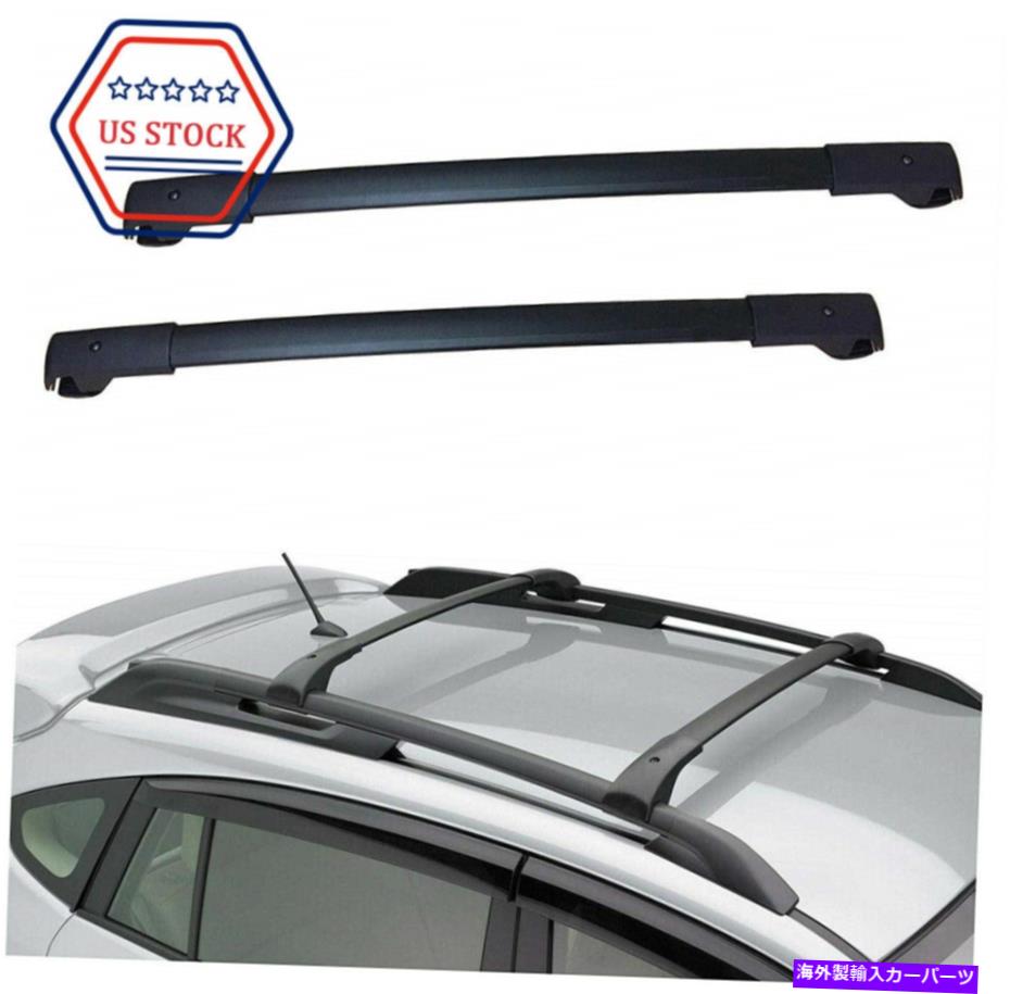 ルーフキャリア 2PCSブラッククロスバーのルーフラックスバルフォレスタークロストレックインプレッサ2014-2019 2pcs Black Crossbars Roof Rack For Subaru Forester Crosstrek Impreza 2014-2019【並行輸入品】
