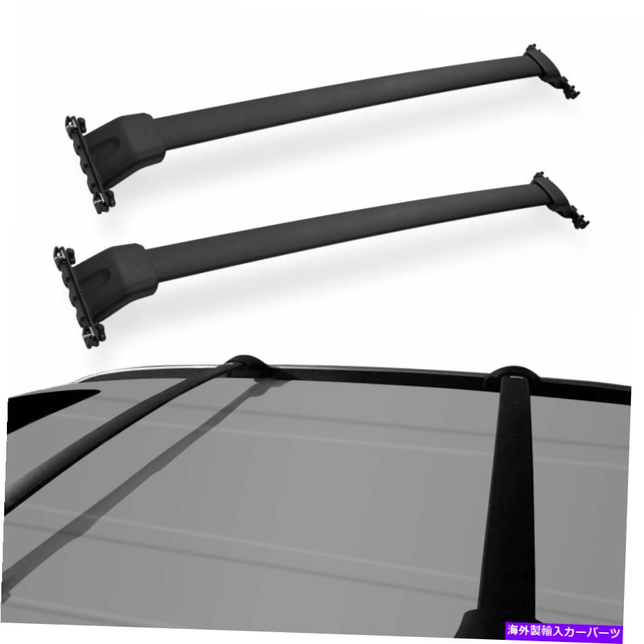 ルーフキャリア アルミニウムルーフラックサイドレール荷物クロスバーブラック2009-2015ホンダパイロット Aluminum Roof Rack Side Rail Luggage Cross Bar Black For 2009-2015 Honda Pilot【並行輸入品】