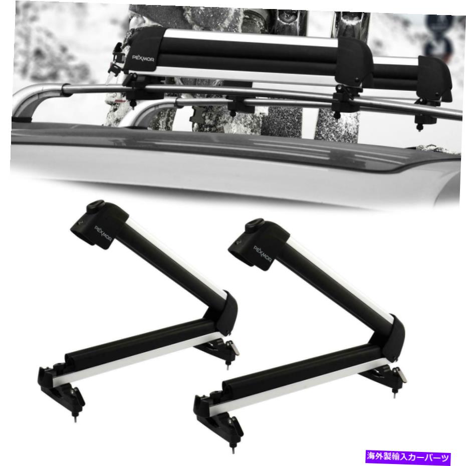 ルーフキャリア スノーボードまたはスキーロック可能なルーフラッククロスレール不在車スキーキャリア Roof Rack Cross Rail Unliversal Car Ski Carriers for Snowboard or Ski Lockable【並行輸入品】 46,530円