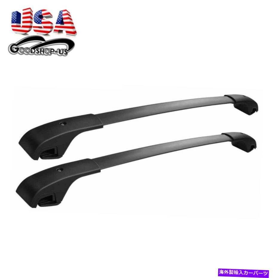 ルーフキャリア 2014-2022のルーフラッククロスバージープチェロキーブラックアルミニウム荷物キャリア Roof Rack Cross Bar for 2014-2022 Jeep Cherokee Black Aluminum Luggage Carrier【並行輸入品】