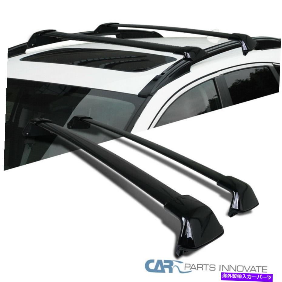 ルーフキャリア 12-16ホンダCRV CR-Vブラックアルミニウムルーフクロスバークロスバーラックペア Fit 12-16 Honda CRV CR-V Black Aluminum Roof Top Cross Bars Crossbars Rack Pair【並行輸入品】