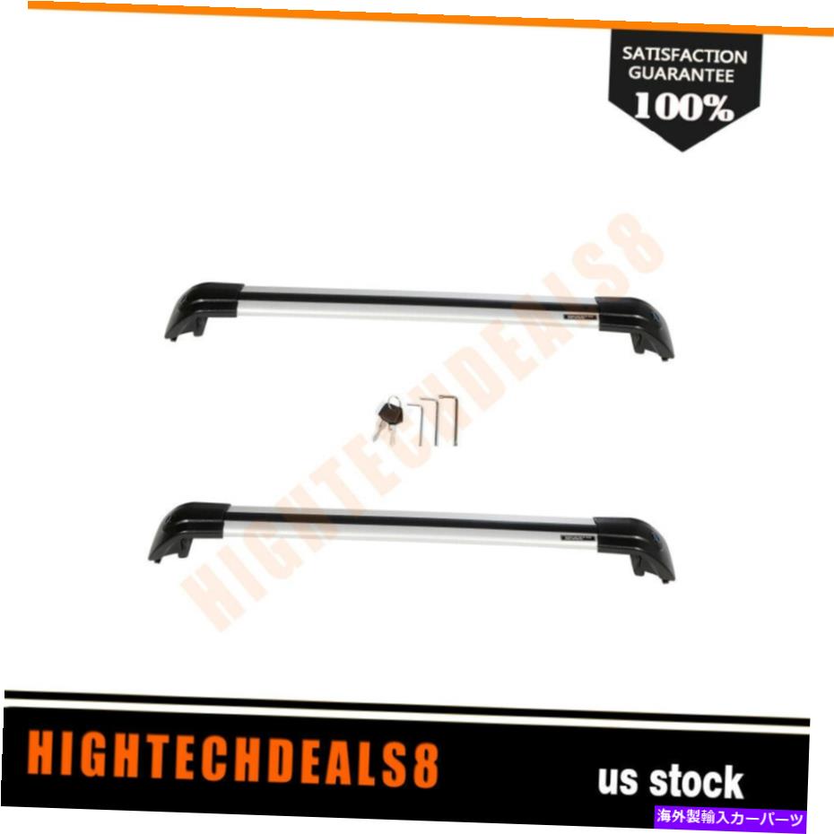 ルーフキャリア シルバールーフラッククロスバーフィット13-17ヒュンダイサンタフェアルミニウムクロスバーw/ロック Silver Roof Rack Cross Bar Fits 13-17 Hyundai Santa Fe Aluminum Crossbar w/ Lock【並行輸入品】