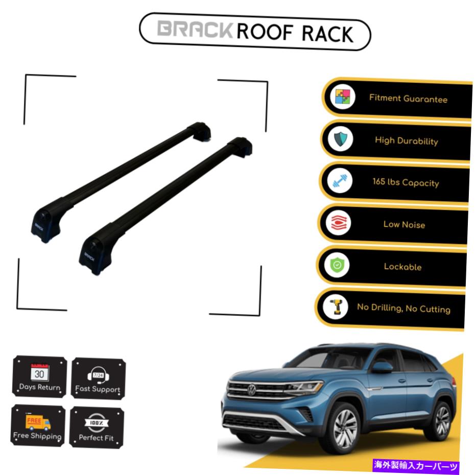 ルーフキャリア フォルクスワーゲンアトラスクロススポーツ2020のブラックルーフラック荷物キャリア - ブラックアップ BRACK Roof Rack Luggage Carrier For Volkswagen Atlas Cross Sport 2020 - Up Black【並行輸入品】 54,648円