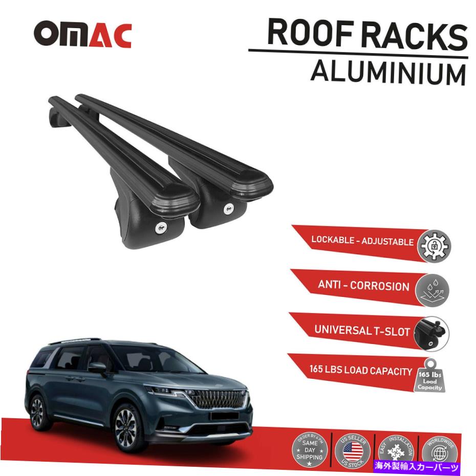 ルーフキャリア ルーフラッククロスバー荷物キャリアブラックセットfor kia sedona 2020-2021 Roof Rack Cross Bars Luggage Carrier Black Set For KIA Sedona 2020-2021【並行輸入品】