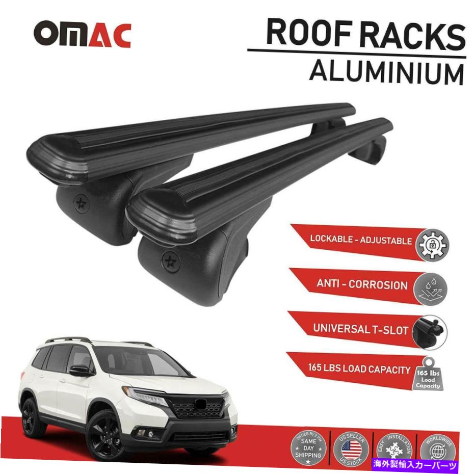 ルーフキャリア ホンダパスポートエリート2019-2022のルーフラッククロスバー荷物キャリアセット Roof Rack Cross Bars Luggage Carrier Set For Honda Passport Elite 2019-2022【並行輸入品】