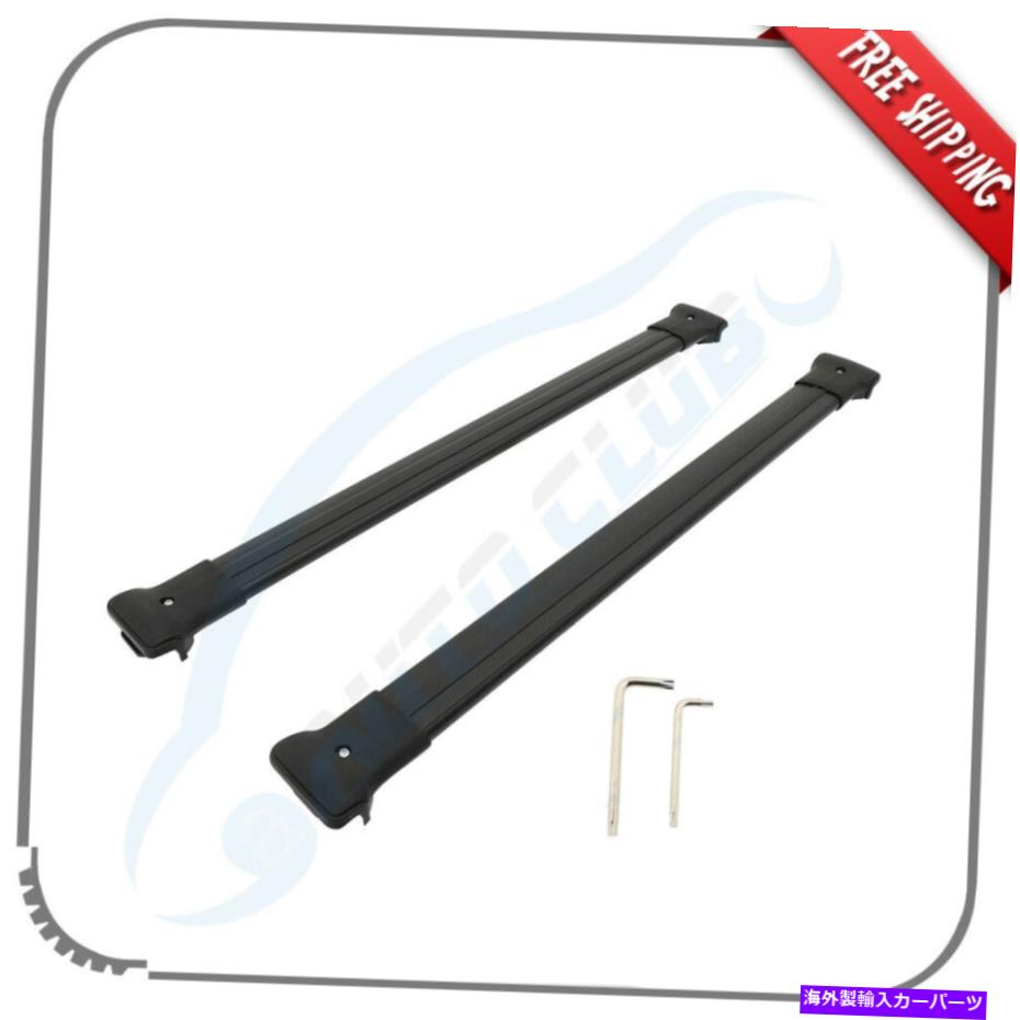 ルーフキャリア ジープリバティKJ 2002-2007ルーフラッククロスバーブラックアルミウムレールキャリア Fits Jeep Liberty KJ 2002-2007 Roof Rack Cross Bar Black Alumium Rails Carrier【並行輸入品】
