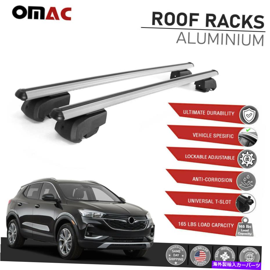 ルーフキャリア 2 PCSシルバールーフラッククロスバービュイックエンコールGX 2020-2022用荷物キャリア 2 Pcs Silver Roof Rack Cross Bars Luggage Carrier for Buick Encore GX 2020-2022【並行輸入品】