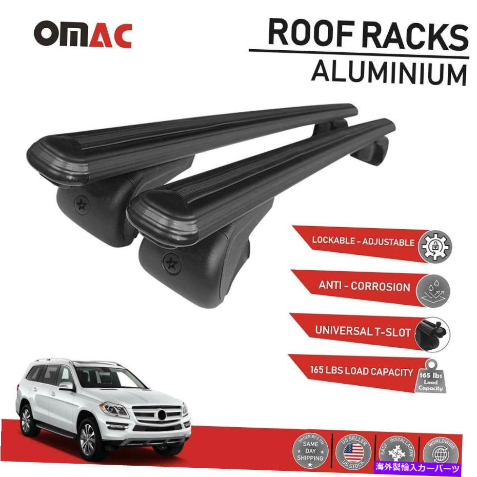 ルーフキャリア ルーフラッククロスバー荷物キャリア2PCSブラックフィットメルセデスGLクラス2014-2016 Roof Rack Cross Bars Luggage Carrier 2Pcs Black fits Mercedes GL Class 2014-2016【並行輸入品】