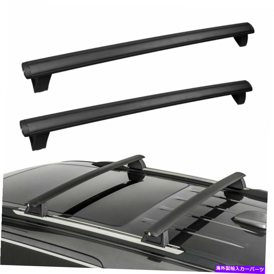 ルーフキャリア 2011-2021のペアジープグランドチェロキーブラックルーフラゲッ??ジラッククロスバー Pair For 2011-2021 Jeep Grand Cherokee Black Roof Luggage Rack Cross Bars【並行輸入品】
