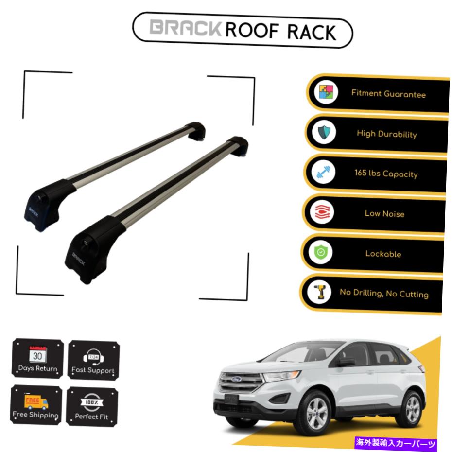 ルーフキャリア フォードエッジ2015のブラックルーフラック荷物キャリアクロスバー - シルバーアップ BRACK Roof Rack Luggage Carrier Cross Bars For Ford Edge 2015 - Up Silver【並行輸入品】