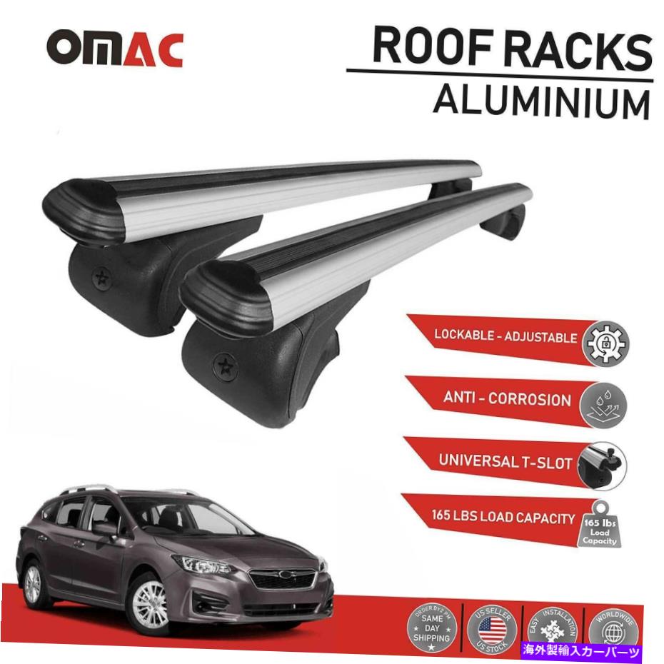 ルーフキャリア ルーフラッククロスバー荷物キャリアロック可能なシルバースバルインプレッサ2017-2021 Roof Rack Cross Bar Luggage Carrier Lockable Silver for Subaru Impreza 2017-2021【並行輸入品】