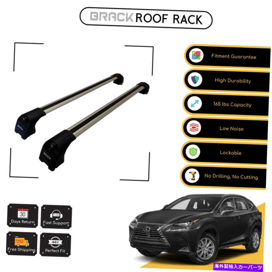 ルーフキャリア レクサスNX 2016のブラックルーフラック荷物キャリアクロスバー - シルバーアップ BRACK Roof Rack Luggage Carrier Cross Bars For Lexus Nx 2016 - Up Silver【並行輸入品】