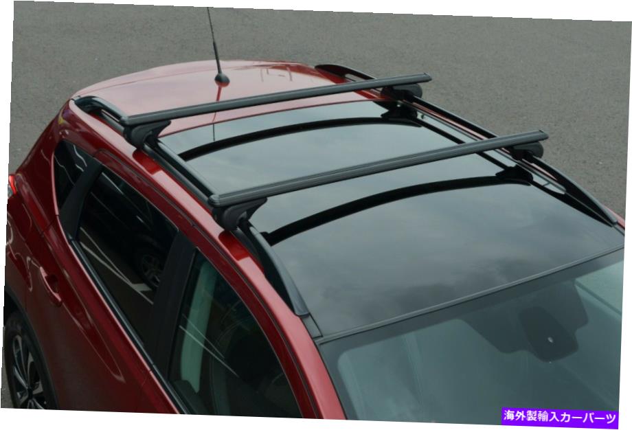 ルーフキャリア 屋根のレール用のブラッククロスバーSkoda Karoq（2017 75kgロック可能 Black Cross Bars For Roof Rails To Fit Skoda Karoq (2017 75KG Lockable【並行輸入品】