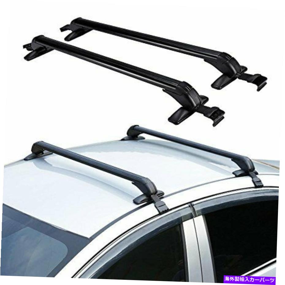 ルーフキャリア 2PCSユニバーサルカーSUVトップルーフラッククロスバー荷物荷物キャリアアルミニウム 2pcs Universal Car SUV Top Roof Rack Cross Bar Luggage Cargo Carrier Aluminum【並行輸入品】