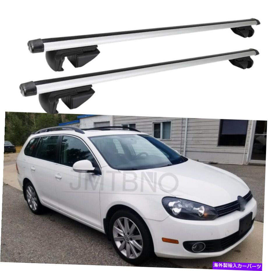 ルーフキャリア VWゴルフワゴン2002-2019 SUVカートップルーフラッククロスバー荷物キャリアロック For VW Golf Wagon 2002-2019 SUV Car Top Roof Rack Cross Bar Luggage Carrier Lock【並行輸入品】