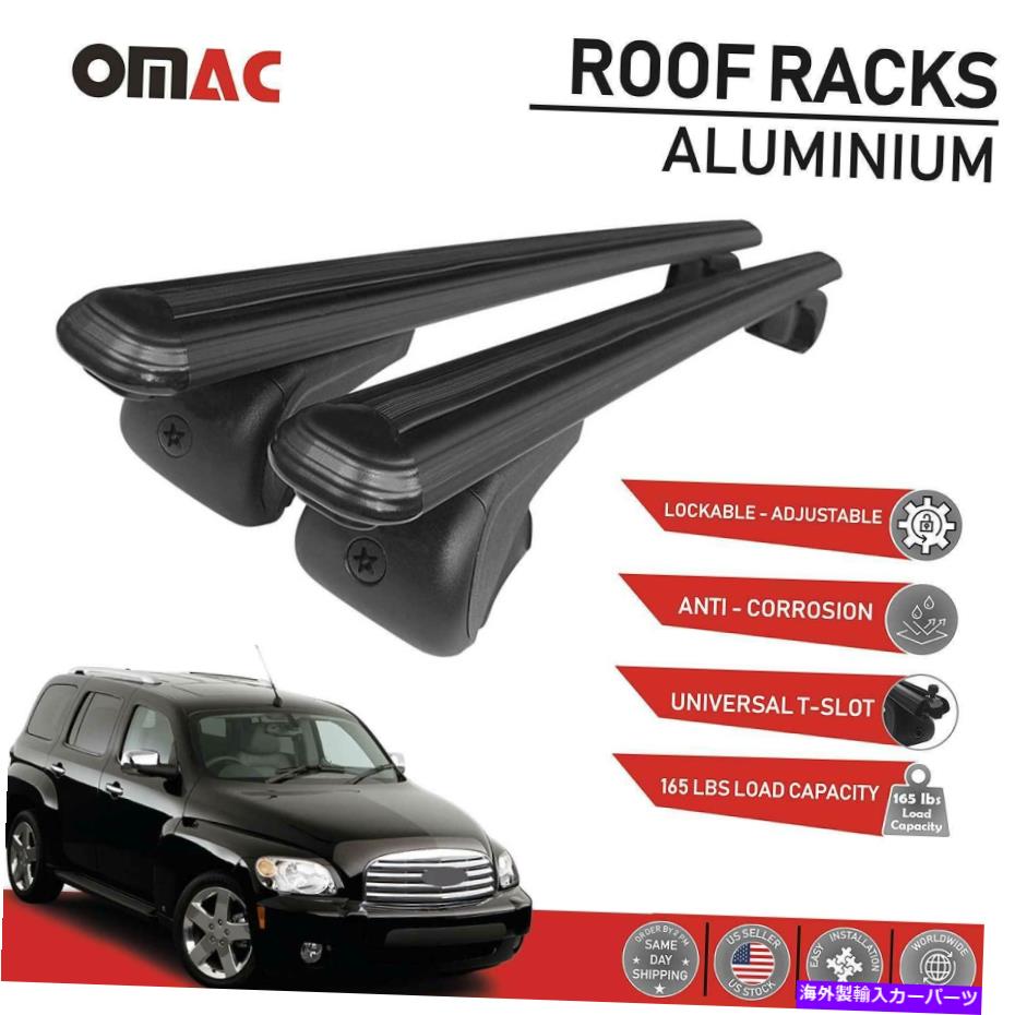 ルーフキャリア シボレーのためのルーフラッククロスバー荷物キャリアブラック2006-2011 Roof Rack Cross Bars Luggage Carrier Black for Chevrolet HHR 2006-2011【並行輸入品】