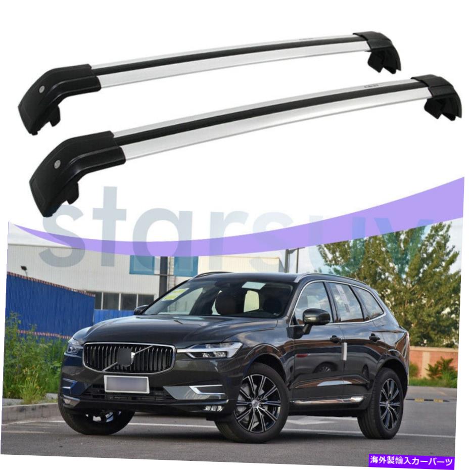 ルーフキャリア ボルボXC60 2018-2022シルバークロスバーアンチ盗難ルーフラックレール荷物用 For Volvo XC60 2018-2022 Silver Cross Bar Anti-Theft Roof Rack Rail Baggage【並行輸入品】