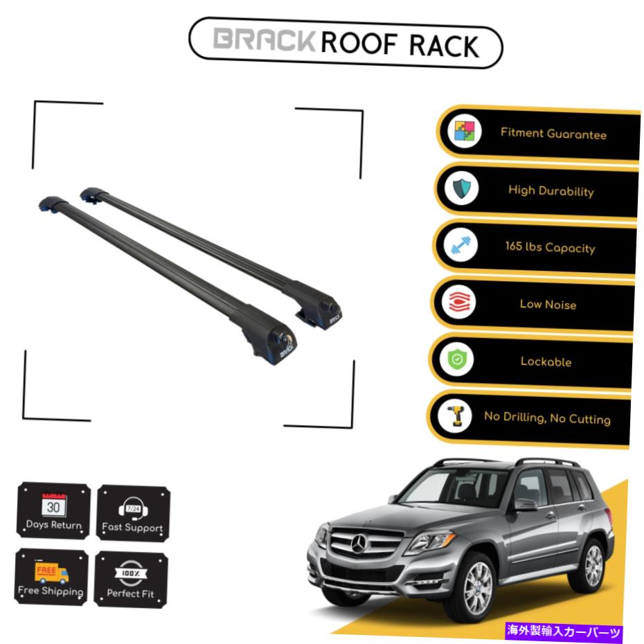 ルーフキャリア メルセデスGLK 2010→Up Black用ブラックルーフラック荷物荷物キャリアクロスバー BRACK Roof Rack Luggage Carrier Cross Bars For Mercedes Glk 2010 → Up Black【並行輸入品】