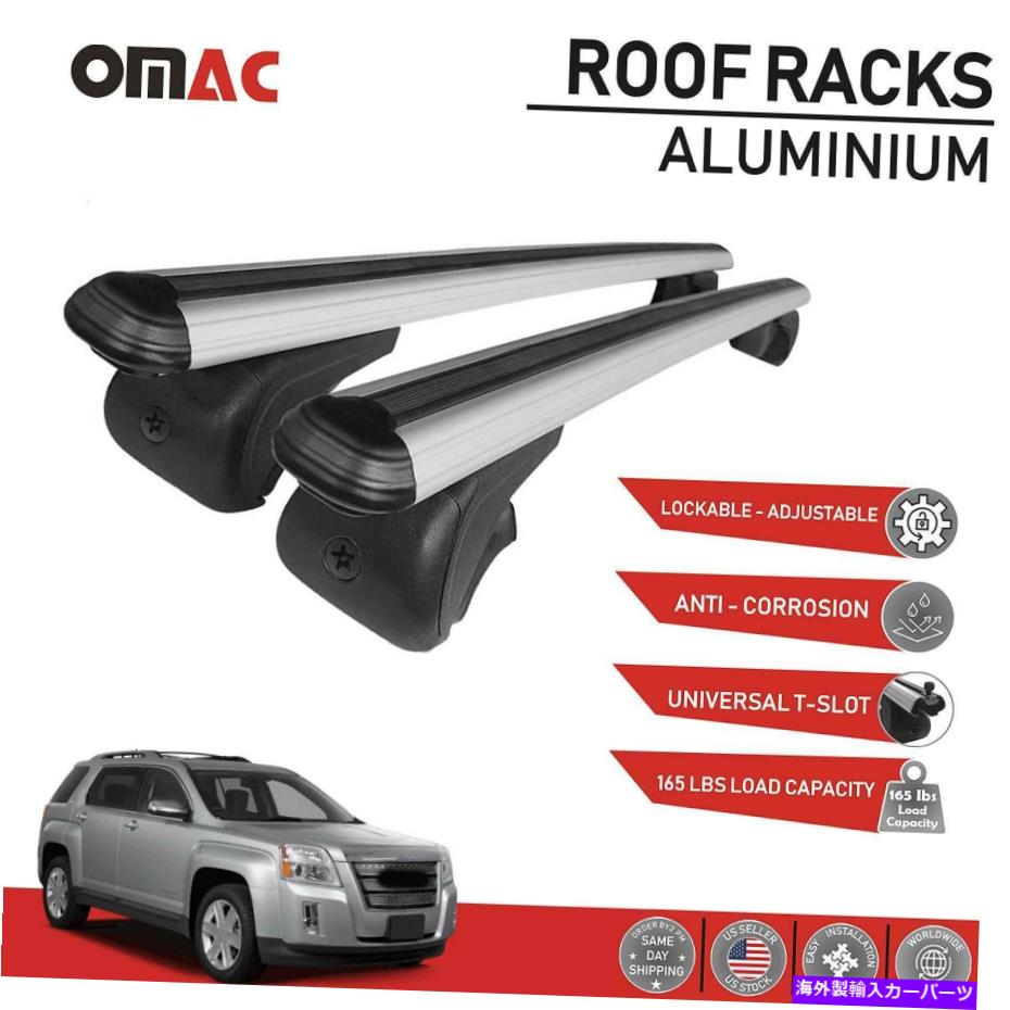 ルーフキャリア ルーフラッククロスバー荷物キャリアGMC地形のためのロック可能なシルバー2010-2017 Roof Rack Cross Bars Luggage Carrier Lockable Silver For GMC Terrain 2010-2017【並行輸入品】
