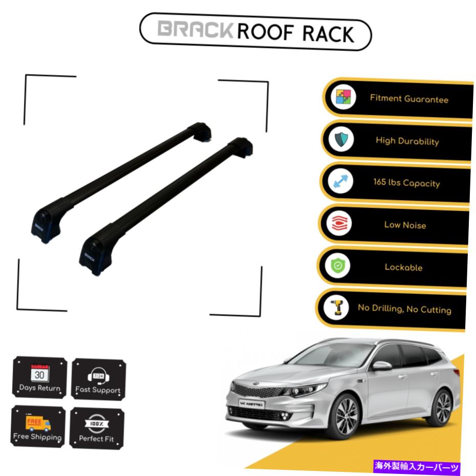 ルーフキャリア Kia Optima SW 2016のブラックルーフラック荷物キャリアクロスバー - ブラックアップ BRACK Roof Rack Luggage Carrier Cross Bars For Kia Optima Sw 2016 - Up Black【並行輸入品】