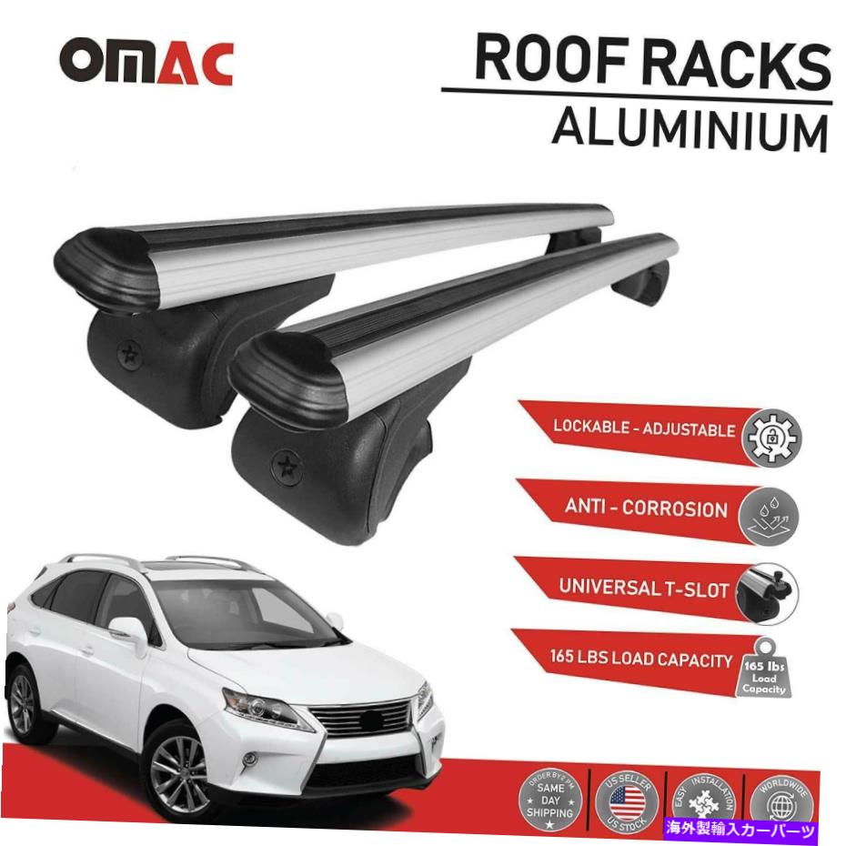 ルーフキャリア ルーフラッククロスバー荷物キャリアレクサスRX350 2010-2015用調整可能なシルバー Roof Rack Cross Bars Luggage Carrier Adjustable Silver for Lexus RX350 2010-2015【並行輸入品】